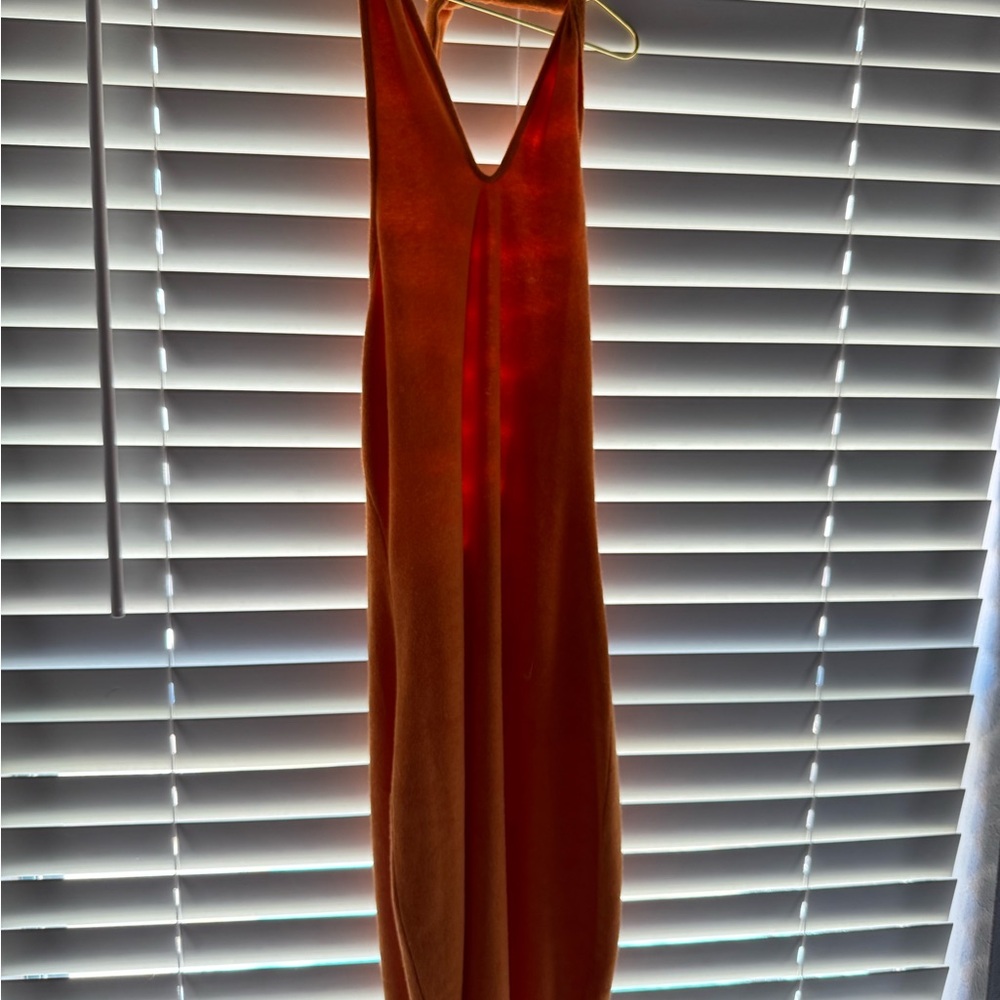 OH POLLY HALTER Orange Sleeveless Dress